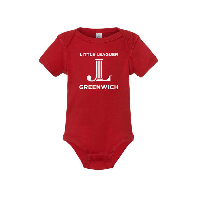 Junior League of Greenwich Little Leaguer Baby Onesie -  Short Sleeve Bodysuit