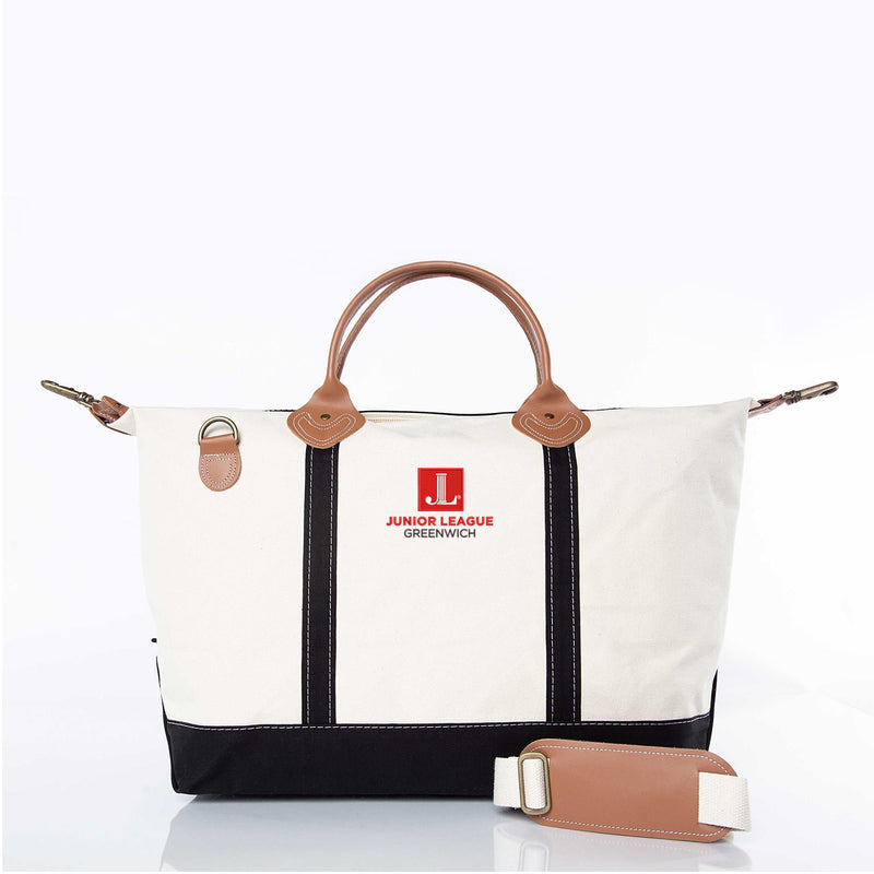Junior League of Greenwich Custom Weekender Travel Tote - JL Greenwich Logo