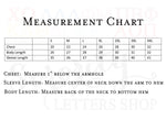 Crewneck Measurement Chart