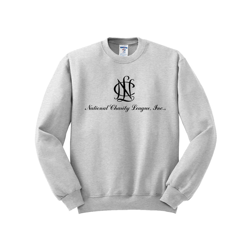 National Charity League Crewneck Sweatshirt - NCL Vertical Logo in Black