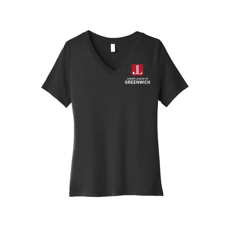 Junior League of Greenwich V-Neck T-Shirt - Greenwich Logo Tee
