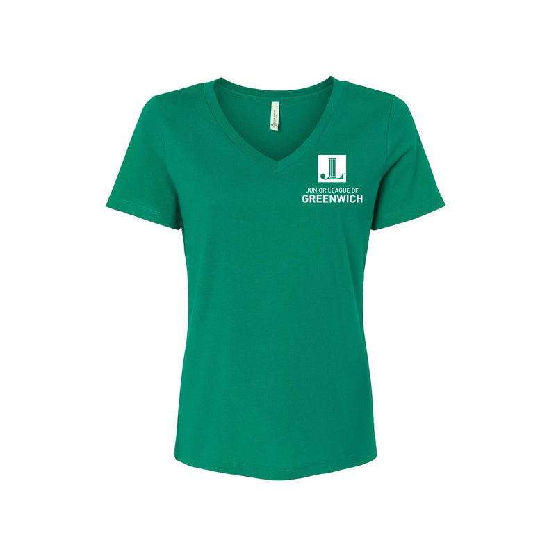 Junior League of Greenwich V-Neck T-Shirt - Greenwich Logo Tee