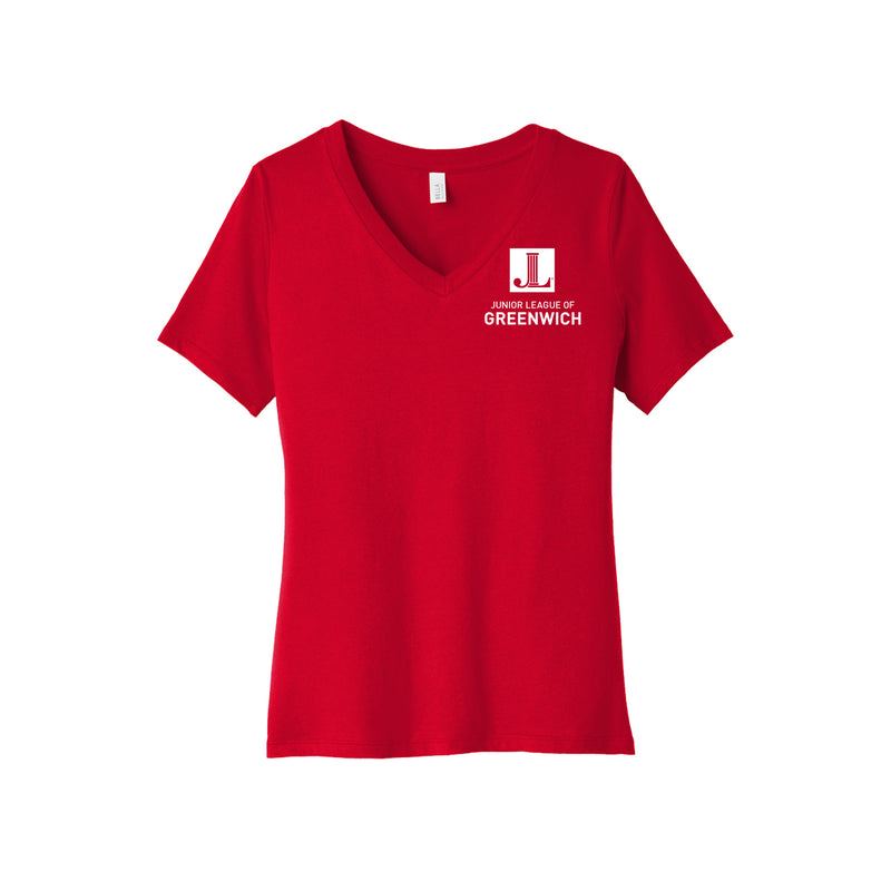 Junior League of Greenwich V-Neck T-Shirt - Greenwich Logo Tee