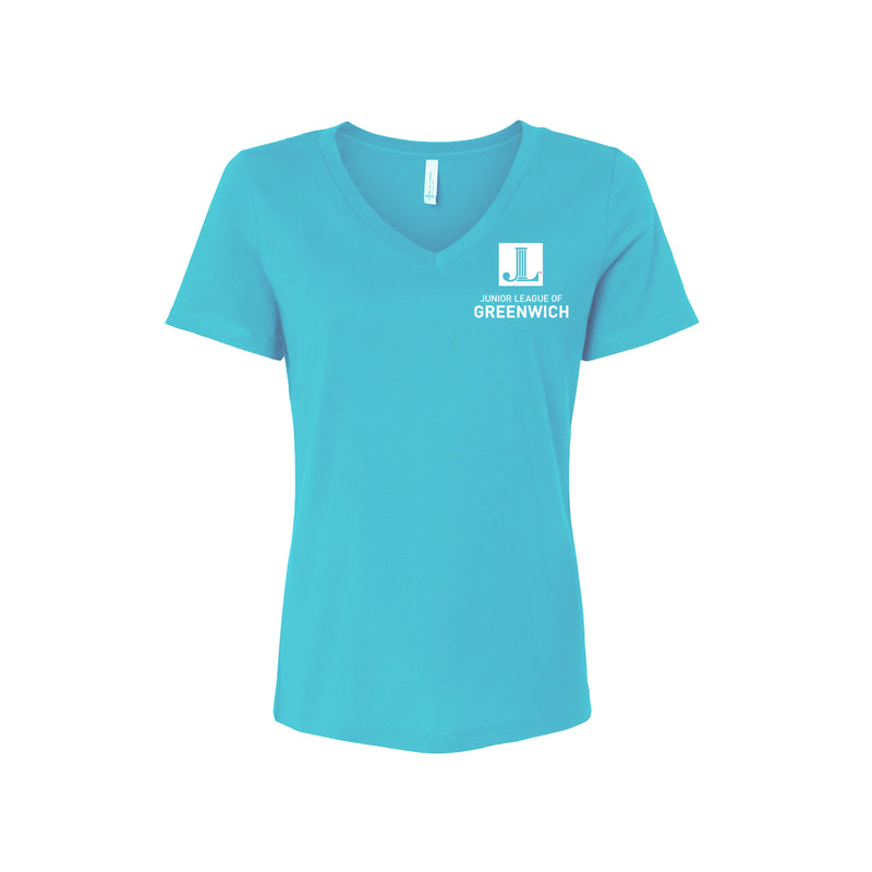 Junior League of Greenwich V-Neck T-Shirt - Greenwich Logo Tee