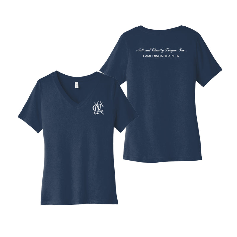 National Charity League Short Sleeve V-Neck T-Shirt - NCL Lamorinda Chapter Icon Tee