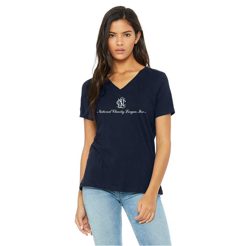 National Charity League V-Neck T-Shirt - NCL Logo Tee - San Dieguito