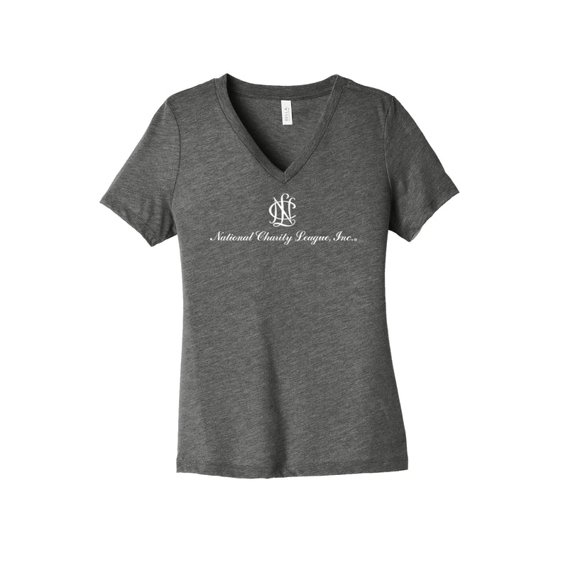 National Charity League V-Neck T-Shirt - NCL Logo Tee - San Dieguito