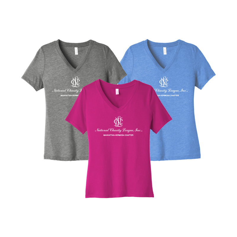 National Charity League V-Neck T-Shirt - NCL Manhattan-Hermosa Chapter