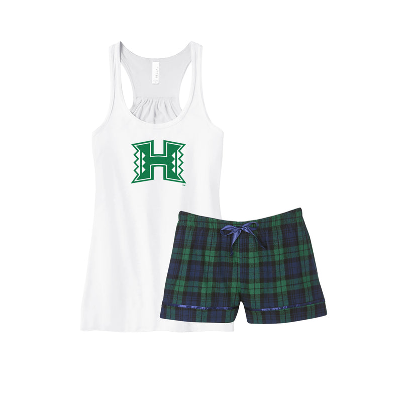 University of Hawaii Tank & Flannel Boxer Pajama Set