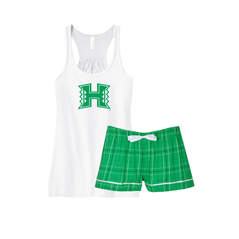 University of Hawaii Tank & Flannel Boxer Pajama Set