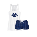 Samford University SAM U Flannel Boxer and Tank PJ Set