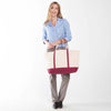 Junior League Canvas Boat Tote - Red JL Logo