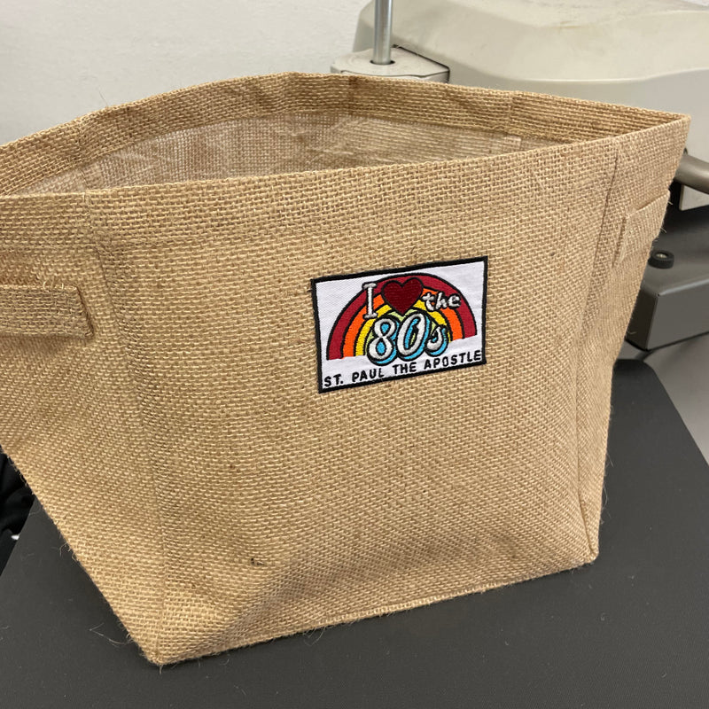 St. Paul the Apostle I HEART THE 80's Jute Bucket Bag