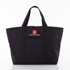 Junior League Canvas Tote - Logo Tote - Black