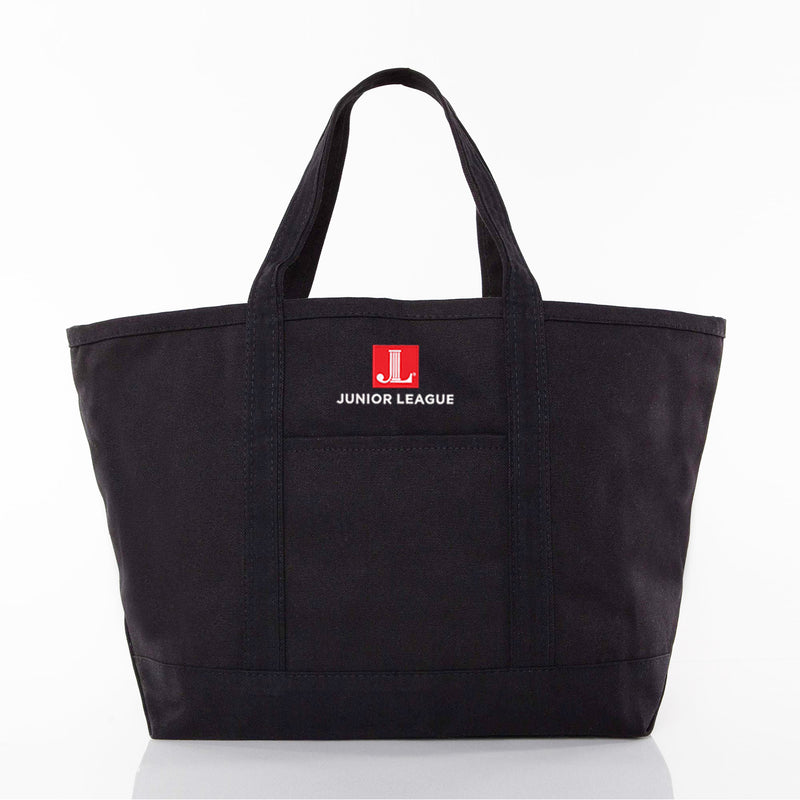 Junior League Canvas Tote - Logo Tote - Black