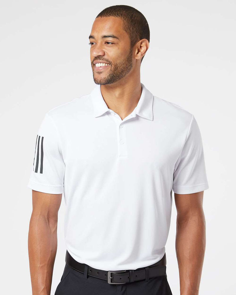 Troy University Sport Specific Adidas Floating 3-Stripes Polo - Choice of Sport - White
