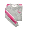 Junior League Striped Crewneck Luxe Fleece Sweatshirt - JL Icon - Pinks - FINAL SALE