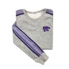 Kansas State University Striped Crewneck Sweatshirt