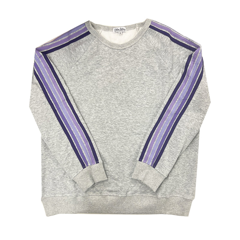 Kansas State University Striped Crewneck Sweatshirt