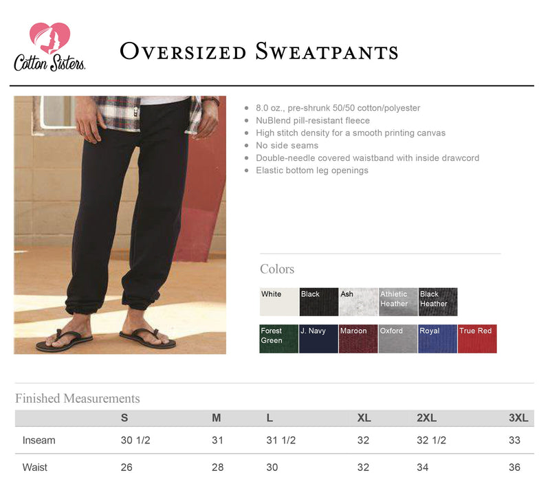 NCL Oversized Sweatpants - Bluebonnet Chapter