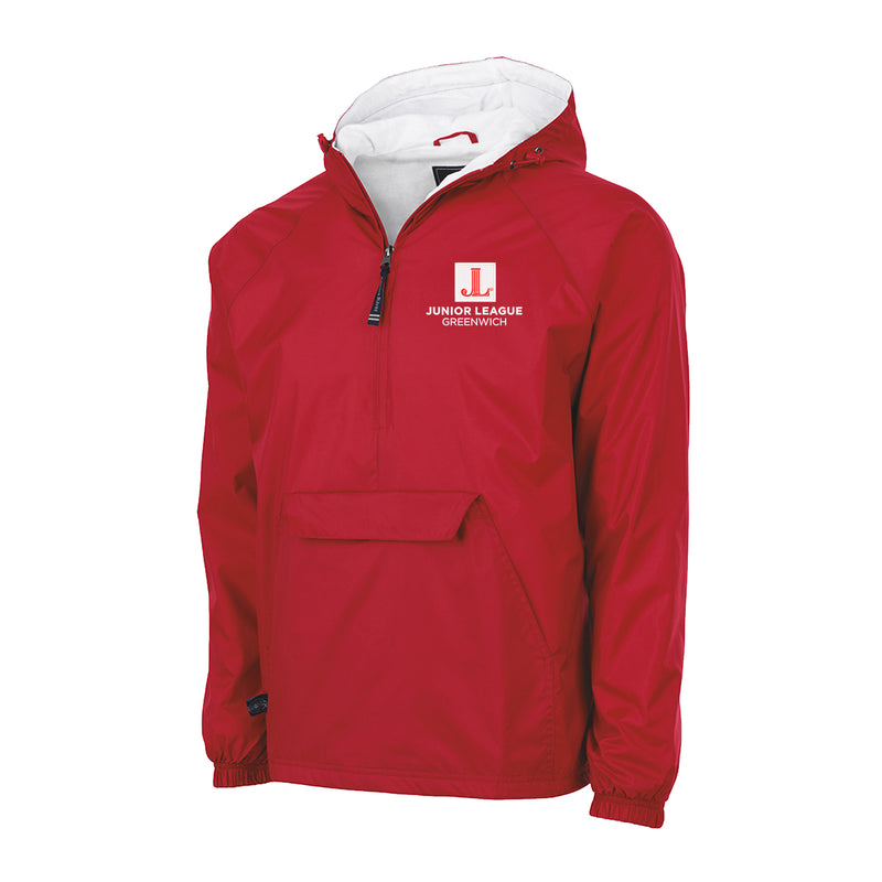 Junior League of Greenwich Lined Windbreaker Anorak - JL Greenwich Logo