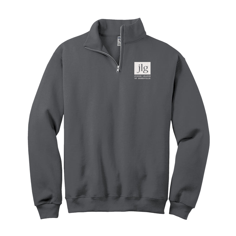 Junior League of Greenville Quarter Zip Pullover - JLG Logo