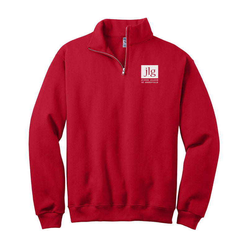 Junior League of Greenville Quarter Zip Pullover - JLG Logo