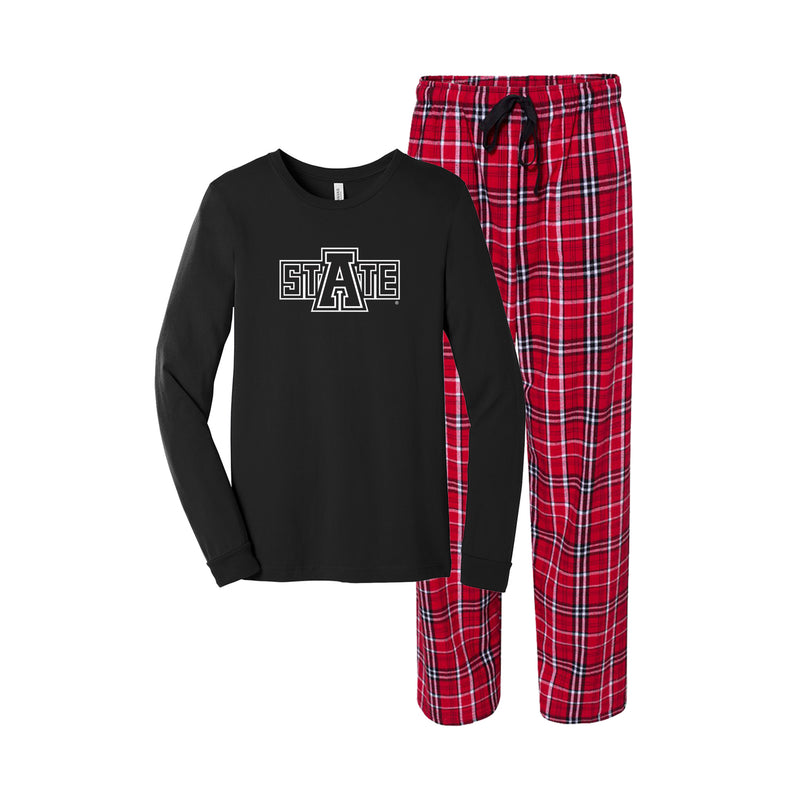 Arkansas State Flannel Pant PJ Set