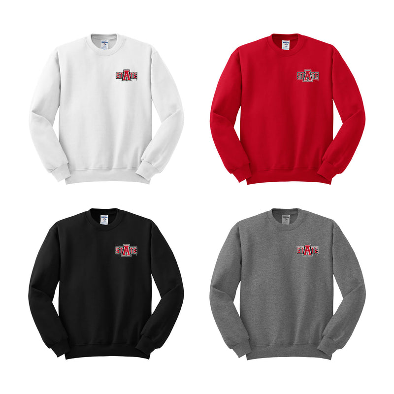 Arkansas State Embroidered Crewneck Sweatshirt
