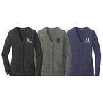 Assistance League Marled Cardigan Logo Sweater