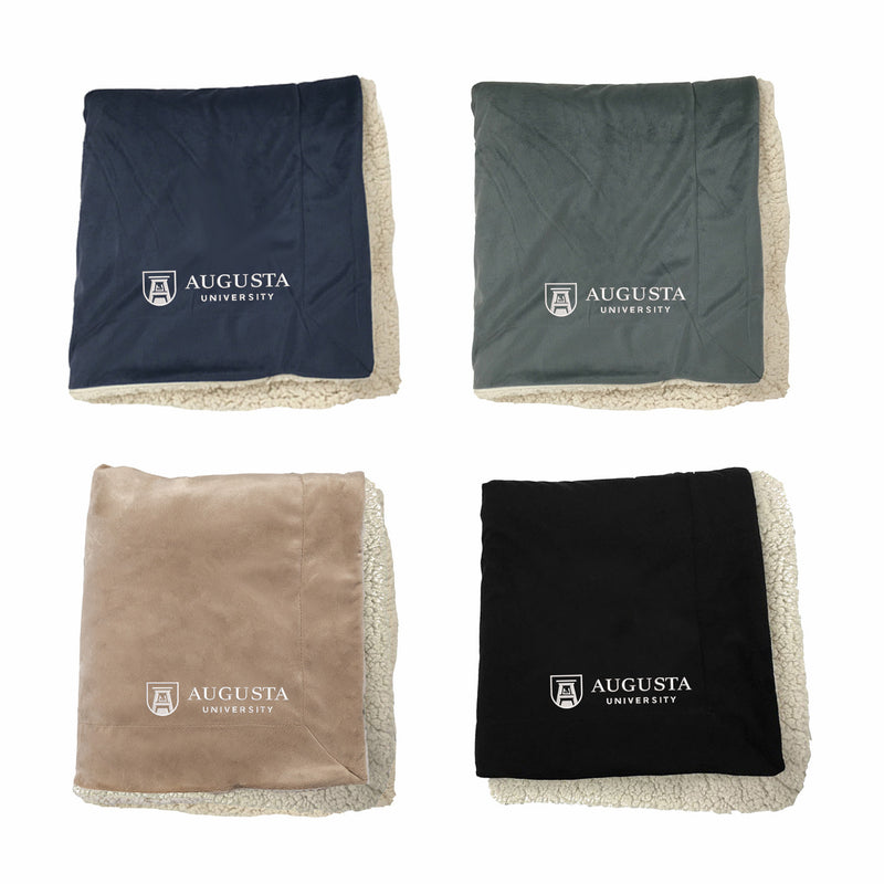 Augusta University Sherpa Lined Blanket