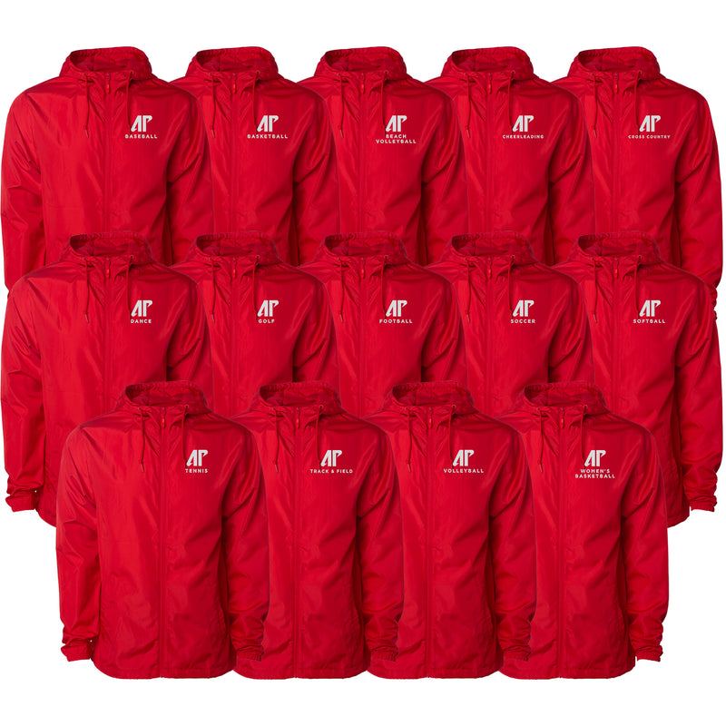 Austin Peay Sport Specific Full Zip Windbreaker Jacket - Red