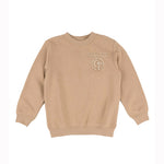 Brentwood Sunshine Monochrome Embroidered Crewneck Sweatshirt - BEIGE - Youth