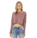 Brentwood Sunshine Chainstitch Luxe Crop Crew Fleece - MAUVE - Womens