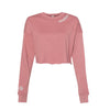 Brentwood Sunshine Chainstitch Luxe Crop Crew Fleece - MAUVE - Womens