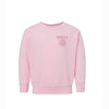 Brentwood Sunshine Monochrome Embroidered Crewneck Sweatshirt - PINK - Youth