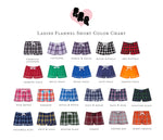 National Charity League Flannel Boxers - NCL Pajama Bottoms - Navy & Pink Plaid