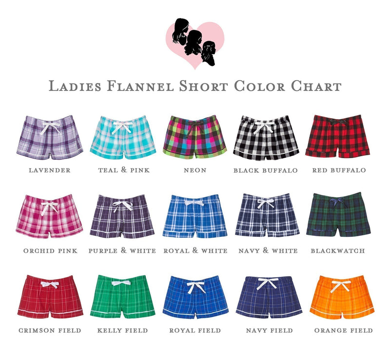 NCL Pajama Shorts - Navy & Pink Plaid - Stanford Hills