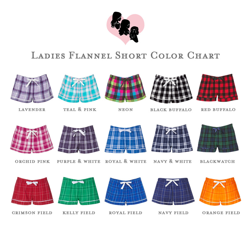 Augusta University Flannel Boxer Shorts- Ladies