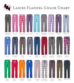 NCL Ladies Flannel Pants -  Navy and Pink Plaid