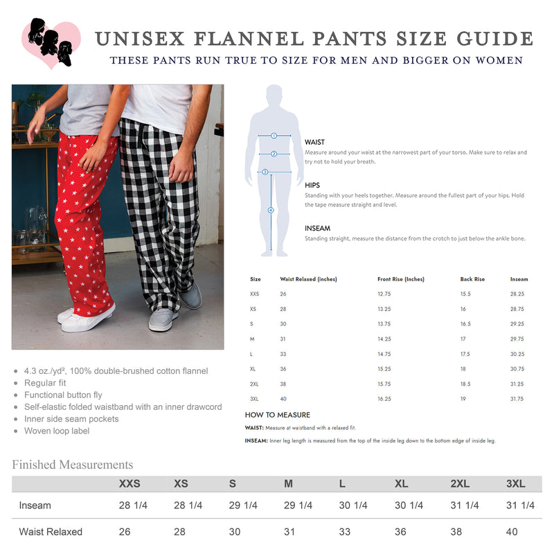 Personalized Flannel Pajama Pants - Buffalo Plaid