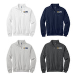 California Baptist University Quarter Zip Sweatshirt - Embroidered CBU Bell Tower