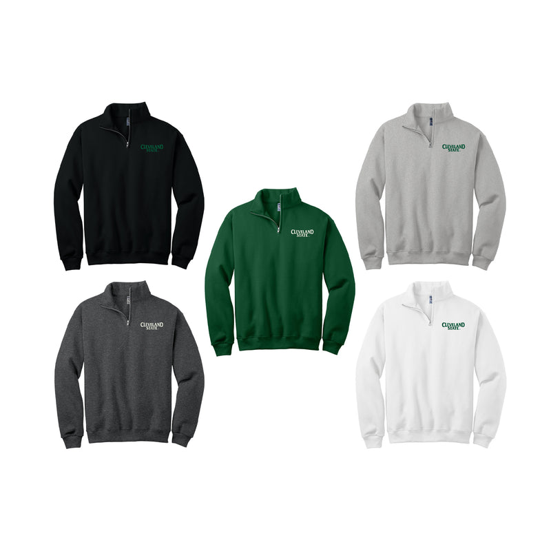 Cleveland State Embroidered QuarterZip Pullover Sweatshirt