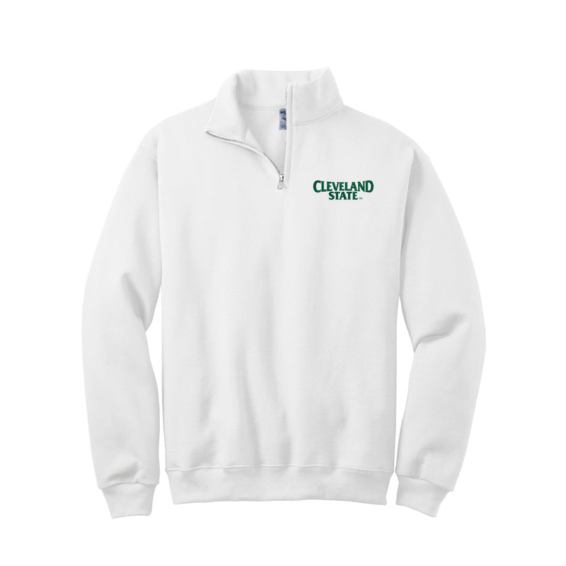 Cleveland State Embroidered QuarterZip Pullover Sweatshirt