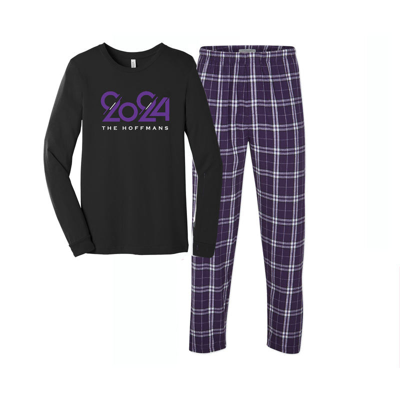 Cozy Countdown 2024 New Years Eve Pajamas - Purple