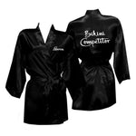 Personalized Monogrammed Bikini Competitor Satin Cover Up Robe