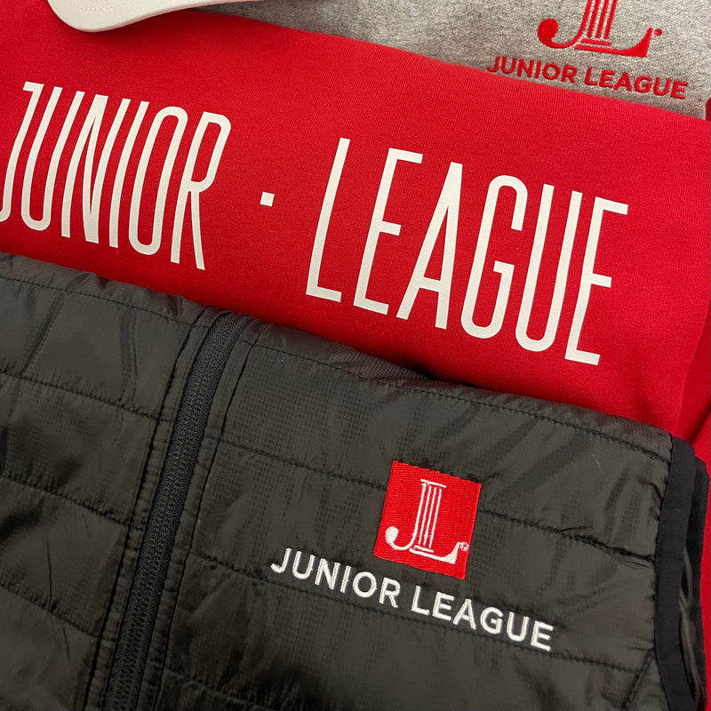 Junior League of Los Angeles Puffer Vest - Black Puffy Logo Vest
