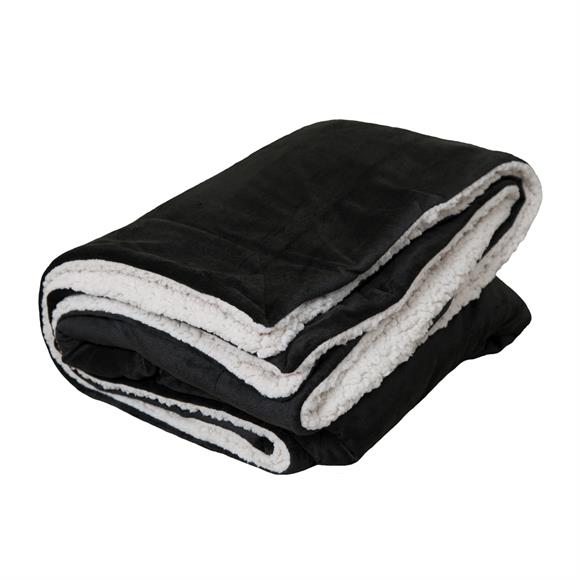 Assistance League Logo Sherpa Lined Blanket