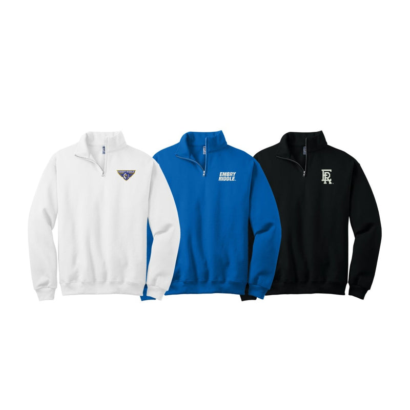 Embry-Riddle Aeronautical University Embroidered QuarterZip Sweatshirt