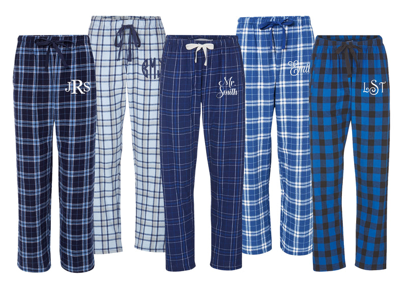 Monogrammed Christmas Holiday Flannel Pants